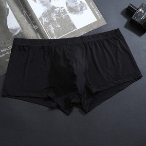 Men's Sexy Ice Silk Transparent Convex Panties Boxer Briefs Underpants Underwear
