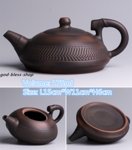 China JianShui Purple Pottery Tea Pot Creative Handmade Pot Xishi Ball Infuser