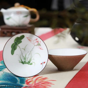 1PC Chinese Porcelain Kungfu Tea Cup Handpainted Floral Personal Cup 50ml