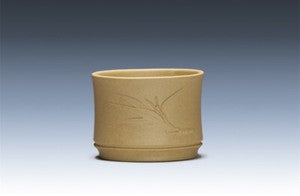 bamboo relief zisha tea cup real yixing purple clay kungfu tea cup 60ml marked