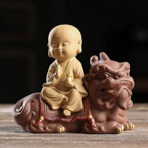 China Artware Yixing Zisha Tea Pet Buddha Statue Avalokitesvara Bodhisattva New