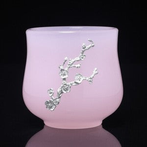 1pc 80ml Chinese Tea Cup Porcelain Tea Cup for Lady Pink Glaze Personal Cup