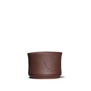 bamboo relief zisha tea cup real yixing purple clay kungfu tea cup 60ml marked