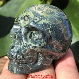 Top! wholesale Natural skull quartz crystal skull carved reiki healing 2''