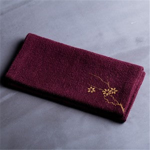 Chinese Tea Towel Cotton & Linen Towel Absorbent Flower Printing Cleaning Cloth