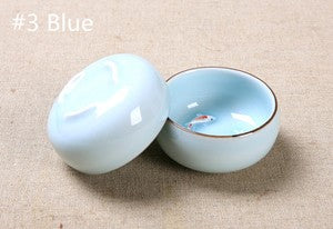 One Cup Ceramic Porcelain Tea Cup Made in China Fish Lotus Design Handmade Cups