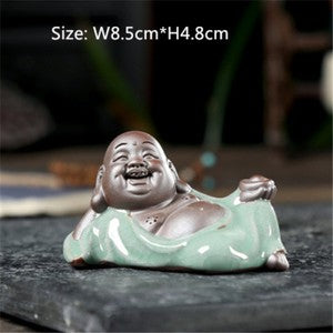 Funny Tea Pet Home Decoration House Warming Gift Mini Buddha Porcelain Tea Play
