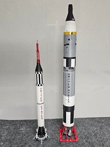 1:60 NASA Gemini TitanII + Redstone Launch Vehicle Rocket Model Painted
