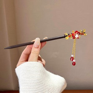 Women Flower Wooden Chopsticks Hair Hairpin Hair Stick Chinese Style Hairpins