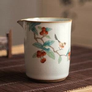 300ml Gong Fu Tea Cup Coffee Mug Vintage Ru Kiln Ceramic Fair Cup Tea Ceremony