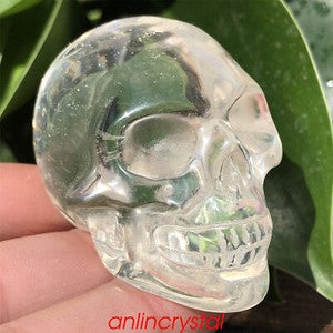 Top! wholesale Natural skull quartz crystal skull carved reiki healing 2''
