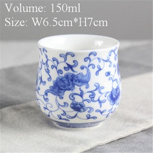 China Porcelain Master Cup Handpainted Tea Cup Multi Pattern 3.4oz Office Cups