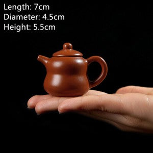 mini tea pot yixing zisha purple clay red stoneware xishi pot table decoration