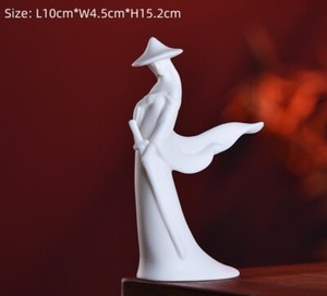 Chinese Style Swordsman Statue Porcelain Tea Pet Table Decoration Tea Play New