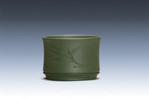 bamboo relief zisha tea cup real yixing purple clay kungfu tea cup 60ml marked