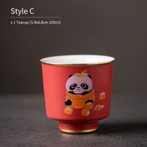Deer Ceramic Teacup Cute Panda Tea Cup 100ml
