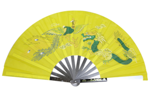 Stainless Steel Metal Folding Fan Mulan Kung Fu Martial Arts Tai Chi Fan