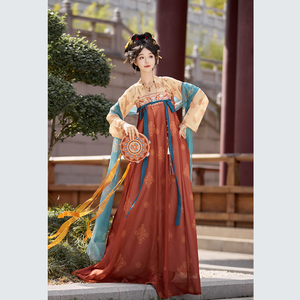 Chinese Traditional Tang Style Hanfu Women Ancient Costumes Dance Robe Clothes