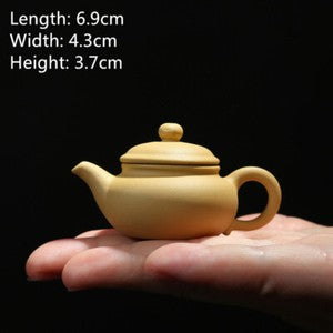 mini tea pot yixing zisha purple clay red stoneware xishi pot table decoration