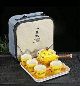 Chinese Automatic Rotating Kung Fu Tea Ceremony Set For Home Portable Drinkware