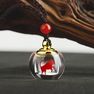 Stainless Steel Chinese zodiac Airtight Container Pendant Necklace Chain Gifts