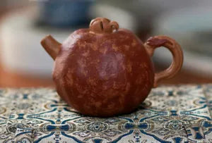 80cc chinese Yixing Handmade Zisha Duan clay Teapot Pomegranate GongFu Tea Pot