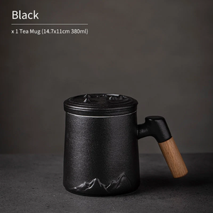 Creative Mountain Ceramic Tea Mug with Infuser