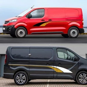 2PCS Graphic Side Stripe Car Sticker For Nissan NV300 Camper Van Vinyl Decals