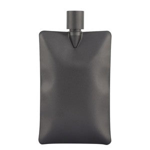 Creative stainless steel wine flask, 6 oz, wavy design, portable for outdoor use