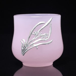 1pc 80ml Chinese Tea Cup Porcelain Tea Cup for Lady Pink Glaze Personal Cup