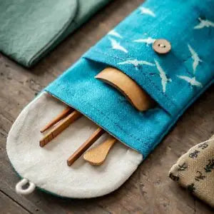 Natural Bamboo Tea Spoon with Bag|Tea Ceremony Set|Bamboo Tea Accessories