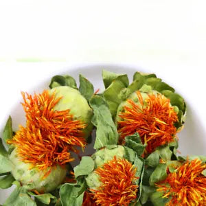 Straw Saffron Heads Straw Saffron Orange Pineapple Dried Flowers 500g