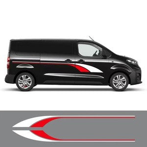 2PCS Graphic Side Stripe Car Sticker For Nissan NV300 Camper Van Vinyl Decals