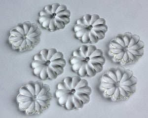 10PCS U PICK FLOWER ROSETTE CRYSTAL CHANDELIER GLASS DROP PENDANTS BEADS PARTS