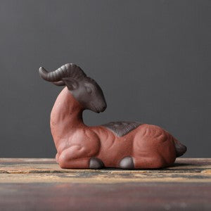 Wealthy Goat Statue Mascot Zisha Purple Clay Tea Pet House Warming Gift Creative