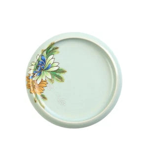 Health Care Pure Silver Inside Tea Cup Porcelain Ruyao Floral Tea Saucer Tea Set