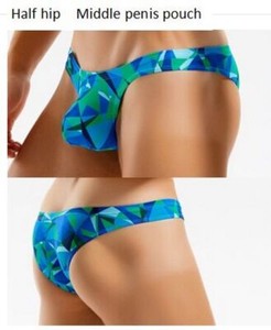 Men's Beachwear Briefs Thong Sexy Bikini Low Waist Swimsuit Hot Gay Bathing Suit