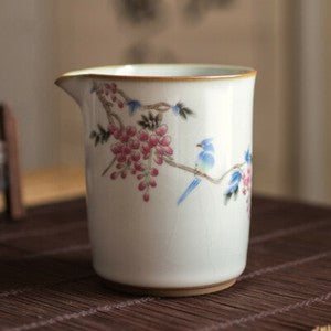 300ml Gong Fu Tea Cup Coffee Mug Vintage Ru Kiln Ceramic Fair Cup Tea Ceremony