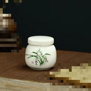 6.2x6.3cm 1pc Ceramic Sealed Tank Tea Storage Tank Sugar Coffee Tea Containers