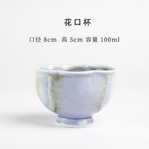 Jingdezhen Handmade Ceramic Kiln Purple Pot Flower Single Cup Light Elegant Pot