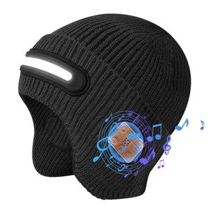 Night outdoor adventure lighting Bluetooth LED lamp cap and making phone calls