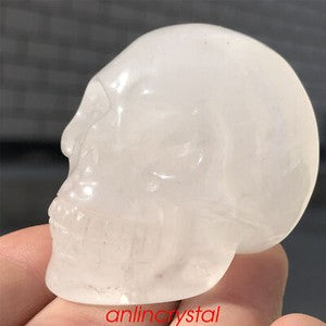 Top! wholesale Natural skull quartz crystal skull carved reiki healing 2''