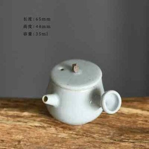 Coarse Pottery Mini Side Handle Pot Chinese Fingertip Teapot Handmade
