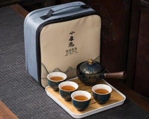 Chinese Automatic Rotating Kung Fu Tea Ceremony Set For Home Portable Drinkware