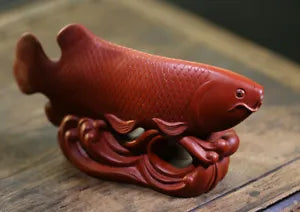 Chinese Yixing Handmade Zisha DaHongPao Clay arowana tea Pet Gongfu Tea Pet