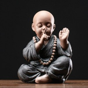 Chinese Yoga Monk Ornaments Home Decoration Ceramic Little Monk Buddha Statue