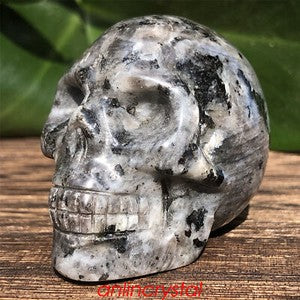 Top! wholesale Natural skull quartz crystal skull carved reiki healing 2''