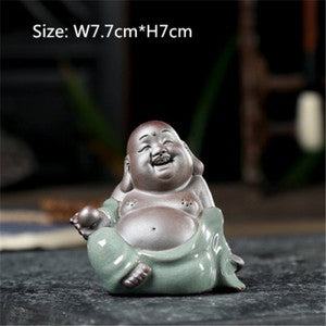 Funny Tea Pet Home Decoration House Warming Gift Mini Buddha Porcelain Tea Play