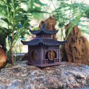 Chinese Ancient Architecture Model Fish Tank Micro Landscape Landscape Decor