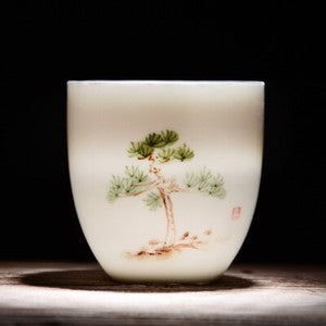 Teacups Drinkware Chinese Kung Fu Tea Cup Ceramic Porcelain Tea Set Accessories